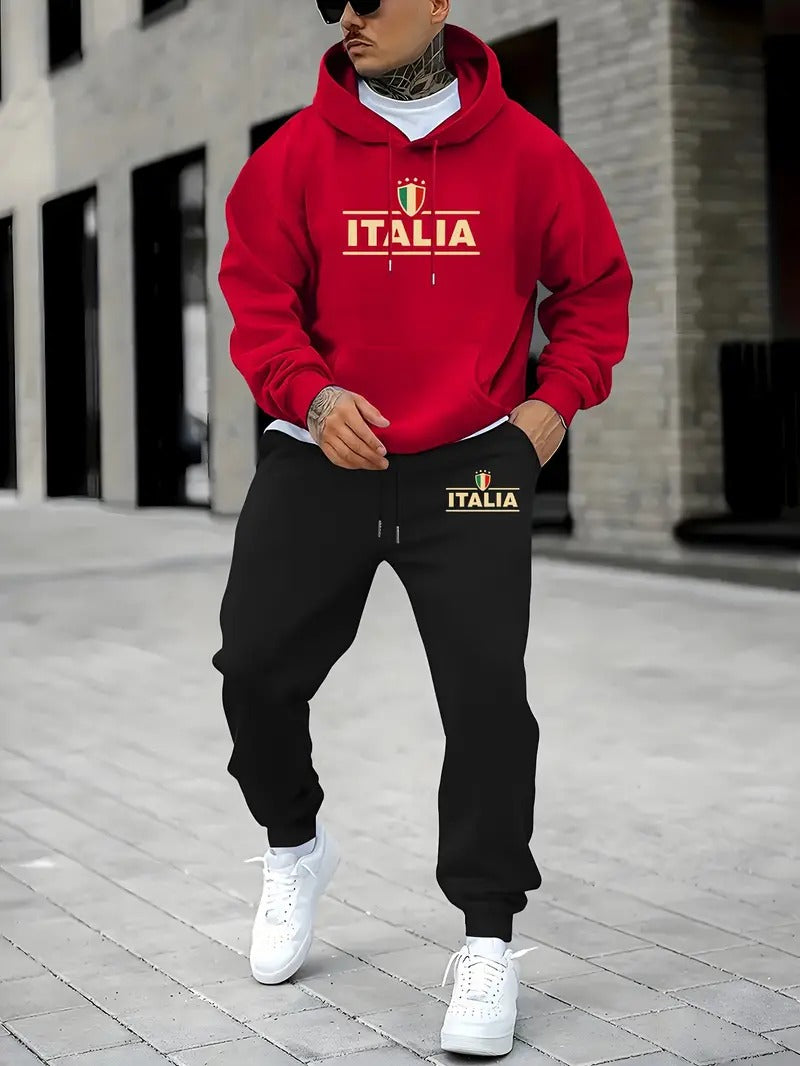 Men's Italy Print Hoodie Set Pakistan