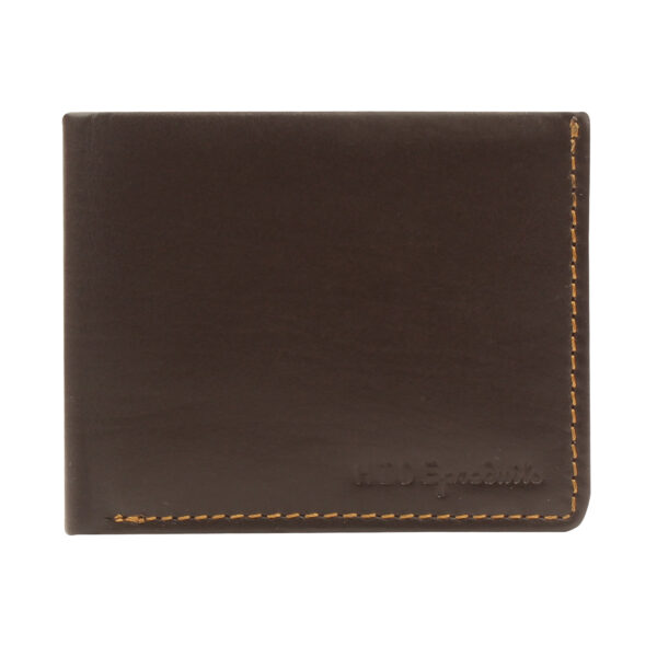 Pure Leather Men’s Brown Color Bi-Fold Contrast Stich Wallet