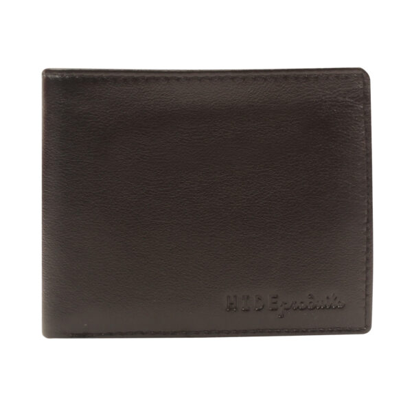 Pure Leather Men’s Black Color Bi Fold Multi Cards  Wallet